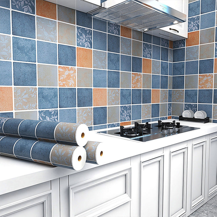 Grid Mosaic Peel & Stick Tile Water-resistant Kitchen Wallpaper Clearhalo 'Flooring 'Home Improvement' 'home_improvement' 'home_improvement_peel_stick_blacksplash' 'Peel & Stick Backsplash Tile' 'peel_stick_blacksplash' 'Walls & Ceilings' Walls and Ceiling' 7354715
