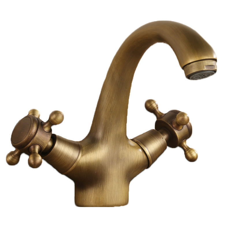 Knob Handle Wide Spread Bathroom Faucet Industrial Lavatory Faucet Clearhalo 'Bathroom Remodel & Bathroom Fixtures' 'Bathroom Sink Faucets' 'Bathroom Sinks & Faucet Components' 'bathroom_sink_faucets' 'Home Improvement' 'home_improvement' 'home_improvement_bathroom_sink_faucets' 7354767