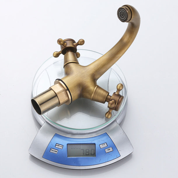 Knob Handle Wide Spread Bathroom Faucet Industrial Lavatory Faucet Clearhalo 'Bathroom Remodel & Bathroom Fixtures' 'Bathroom Sink Faucets' 'Bathroom Sinks & Faucet Components' 'bathroom_sink_faucets' 'Home Improvement' 'home_improvement' 'home_improvement_bathroom_sink_faucets' 7354769