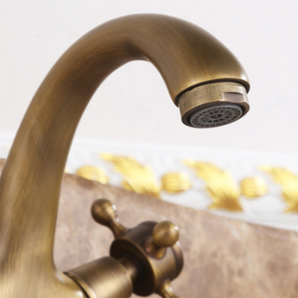 Knob Handle Wide Spread Bathroom Faucet Industrial Lavatory Faucet Clearhalo 'Bathroom Remodel & Bathroom Fixtures' 'Bathroom Sink Faucets' 'Bathroom Sinks & Faucet Components' 'bathroom_sink_faucets' 'Home Improvement' 'home_improvement' 'home_improvement_bathroom_sink_faucets' 7354771
