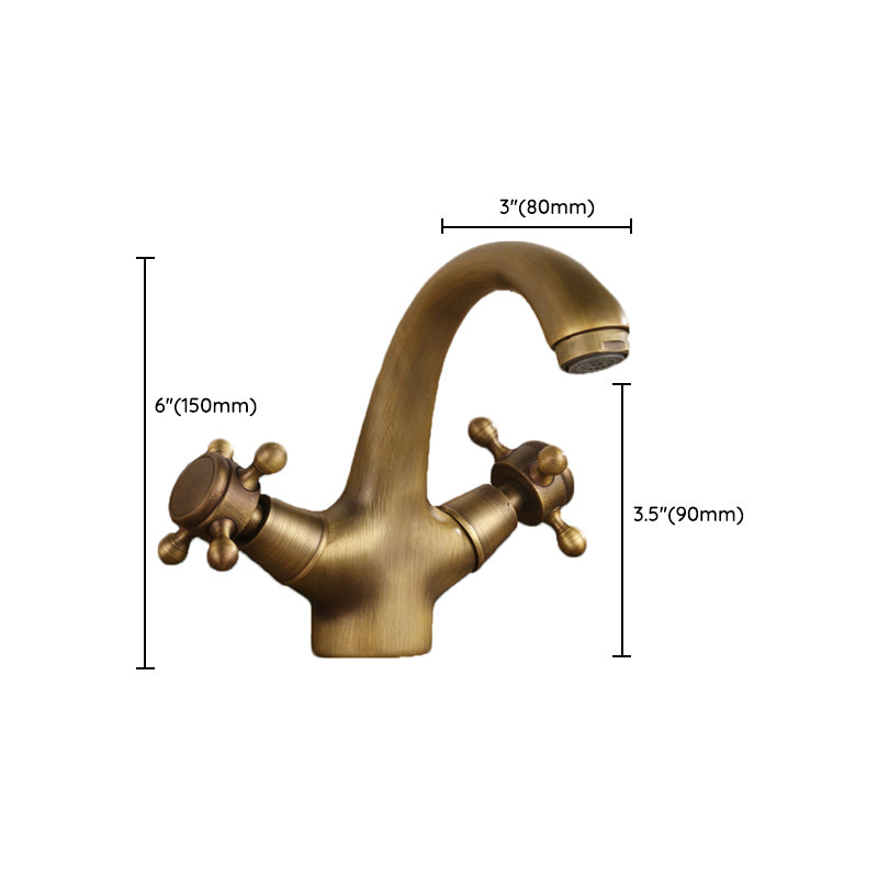 Knob Handle Wide Spread Bathroom Faucet Industrial Lavatory Faucet Clearhalo 'Bathroom Remodel & Bathroom Fixtures' 'Bathroom Sink Faucets' 'Bathroom Sinks & Faucet Components' 'bathroom_sink_faucets' 'Home Improvement' 'home_improvement' 'home_improvement_bathroom_sink_faucets' 7354773
