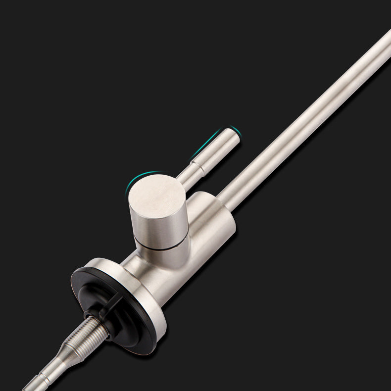 Modern Style Standard Kitchen Faucet Gooseneck 1-Hole Standard Kitchen Faucet Clearhalo 'Home Improvement' 'home_improvement' 'home_improvement_kitchen_faucets' 'Kitchen Faucets' 'Kitchen Remodel & Kitchen Fixtures' 'Kitchen Sinks & Faucet Components' 'kitchen_faucets' 7354833