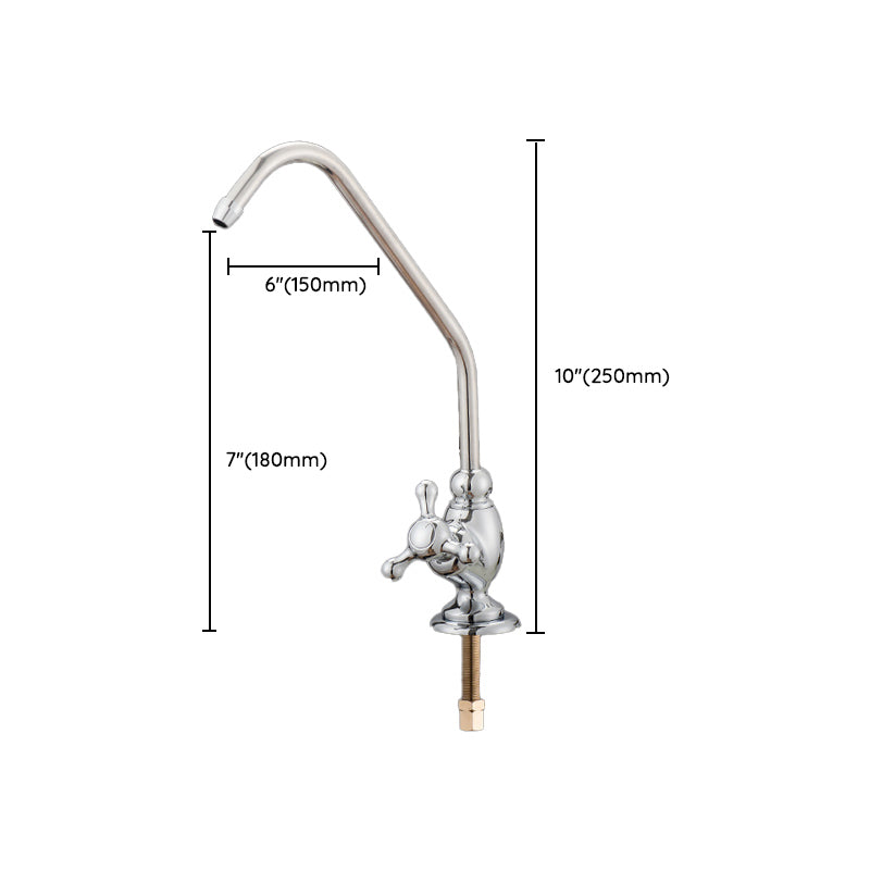 Modern Style Standard Kitchen Faucet Gooseneck 1-Hole Standard Kitchen Faucet Clearhalo 'Home Improvement' 'home_improvement' 'home_improvement_kitchen_faucets' 'Kitchen Faucets' 'Kitchen Remodel & Kitchen Fixtures' 'Kitchen Sinks & Faucet Components' 'kitchen_faucets' 7354837