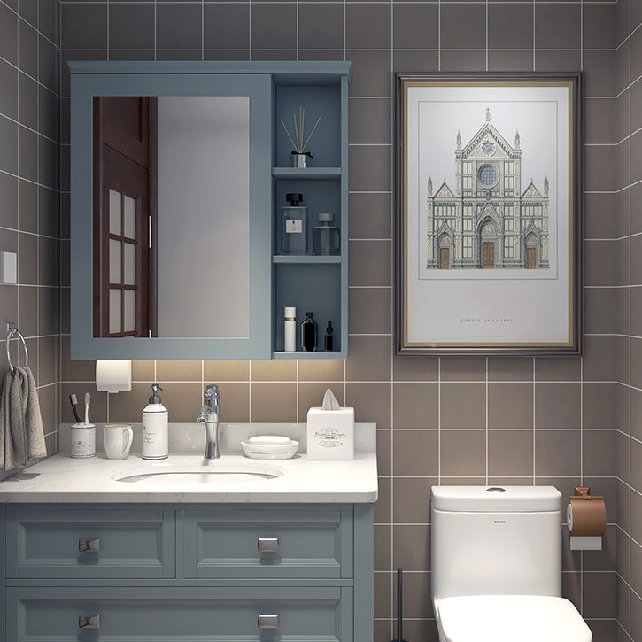 Grid Mosaic Sheet Wall Mixed Material Square Glazed Pressed Floor Tile Clearhalo 'Floor Tiles & Wall Tiles' 'floor_tiles_wall_tiles' 'Flooring 'Home Improvement' 'home_improvement' 'home_improvement_floor_tiles_wall_tiles' Walls and Ceiling' 7354908