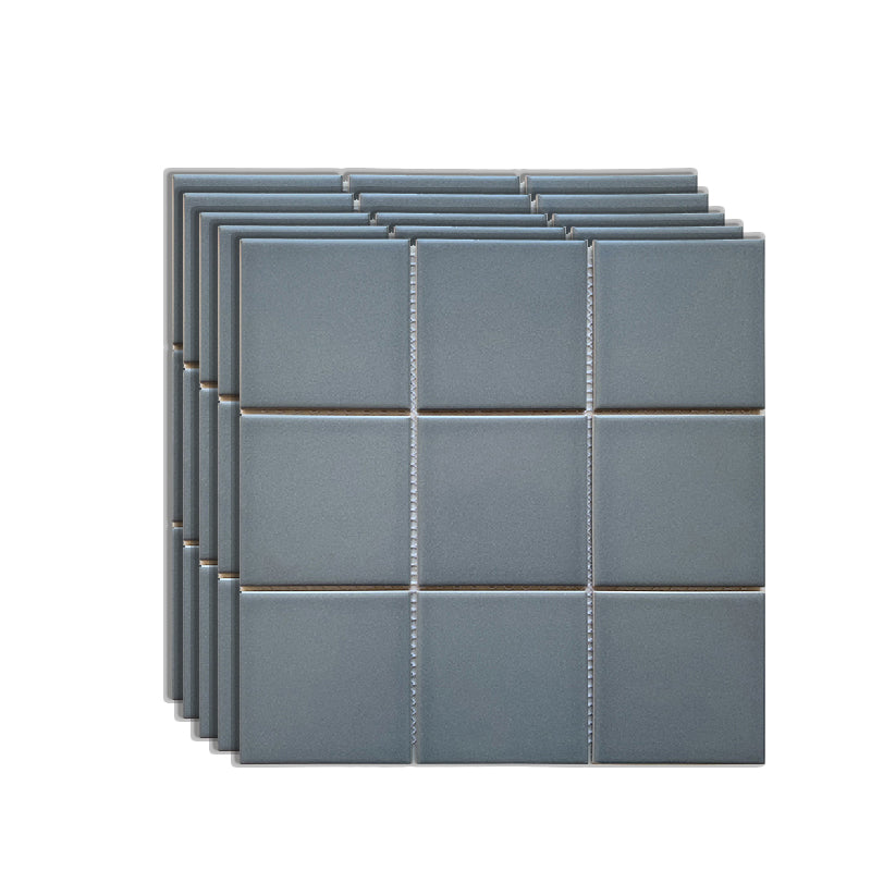 Grid Mosaic Sheet Wall Mixed Material Square Glazed Pressed Floor Tile Light Gray Clearhalo 'Floor Tiles & Wall Tiles' 'floor_tiles_wall_tiles' 'Flooring 'Home Improvement' 'home_improvement' 'home_improvement_floor_tiles_wall_tiles' Walls and Ceiling' 7354926