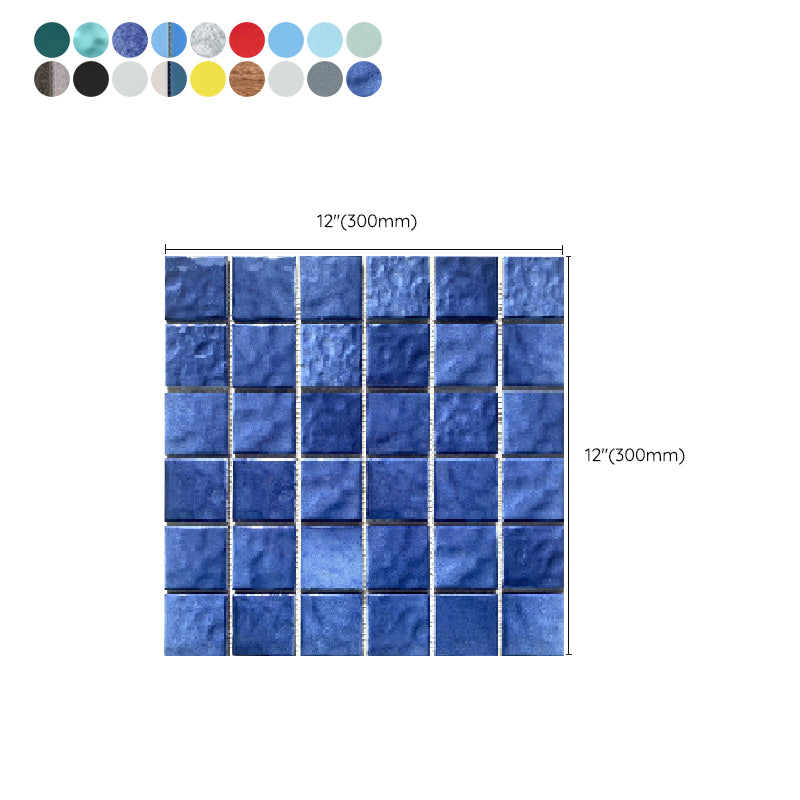 Grid Mosaic Sheet Wall Mixed Material Square Glazed Pressed Floor Tile Clearhalo 'Floor Tiles & Wall Tiles' 'floor_tiles_wall_tiles' 'Flooring 'Home Improvement' 'home_improvement' 'home_improvement_floor_tiles_wall_tiles' Walls and Ceiling' 7354930