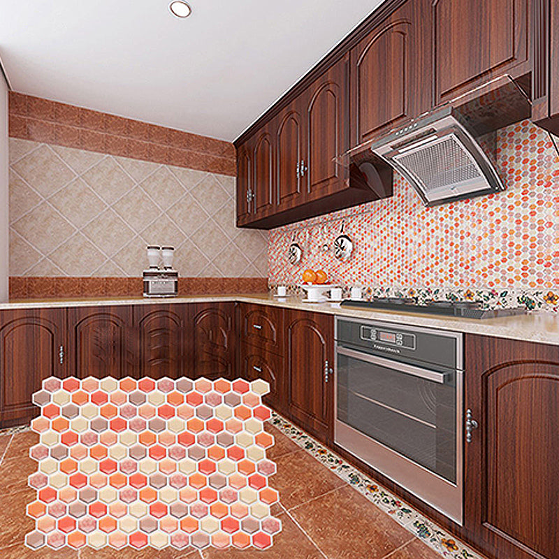 Colorful Mosaic Peel & Stick Tile Water-resistant for Backsplash Wall Clearhalo 'Flooring 'Home Improvement' 'home_improvement' 'home_improvement_peel_stick_blacksplash' 'Peel & Stick Backsplash Tile' 'peel_stick_blacksplash' 'Walls & Ceilings' Walls and Ceiling' 7354932