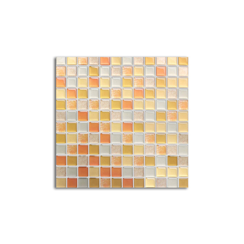 Colorful Mosaic Peel & Stick Tile Water-resistant for Backsplash Wall Yellow Clearhalo 'Flooring 'Home Improvement' 'home_improvement' 'home_improvement_peel_stick_blacksplash' 'Peel & Stick Backsplash Tile' 'peel_stick_blacksplash' 'Walls & Ceilings' Walls and Ceiling' 7354935