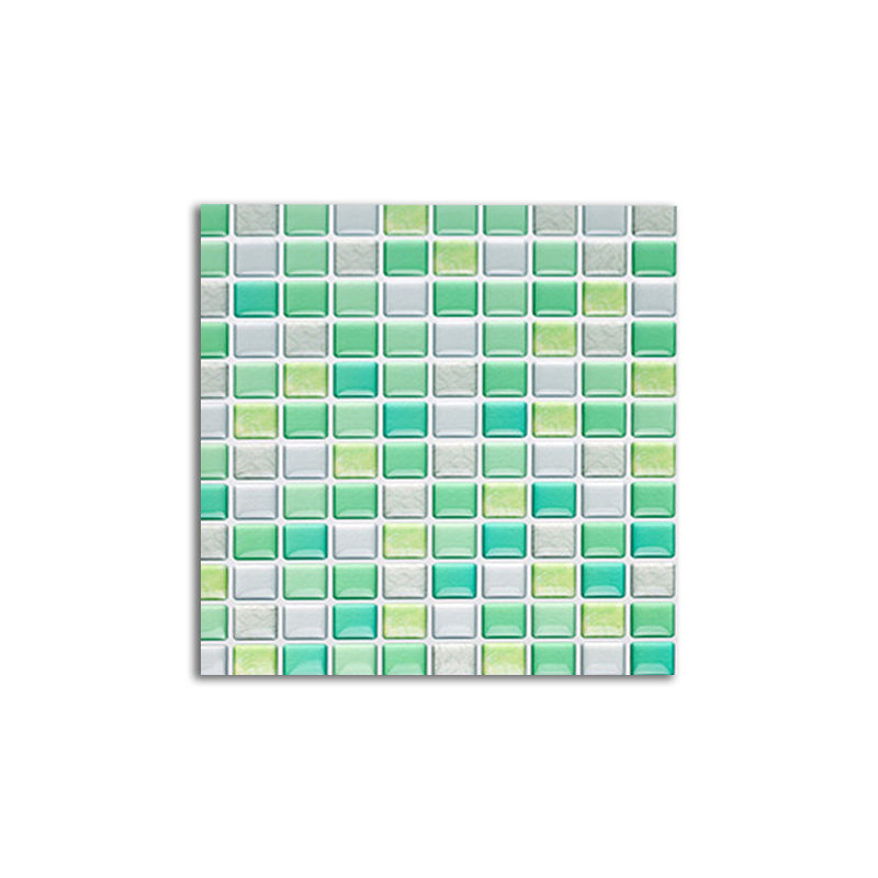 Colorful Mosaic Peel & Stick Tile Water-resistant for Backsplash Wall Green Clearhalo 'Flooring 'Home Improvement' 'home_improvement' 'home_improvement_peel_stick_blacksplash' 'Peel & Stick Backsplash Tile' 'peel_stick_blacksplash' 'Walls & Ceilings' Walls and Ceiling' 7354939