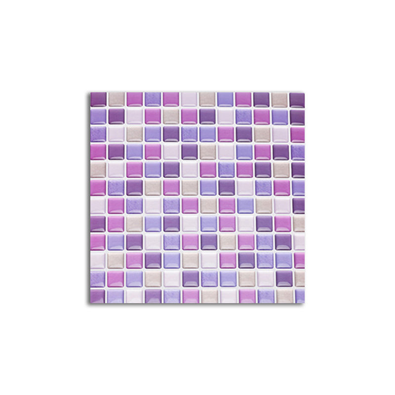 Colorful Mosaic Peel & Stick Tile Water-resistant for Backsplash Wall Dark Purple Clearhalo 'Flooring 'Home Improvement' 'home_improvement' 'home_improvement_peel_stick_blacksplash' 'Peel & Stick Backsplash Tile' 'peel_stick_blacksplash' 'Walls & Ceilings' Walls and Ceiling' 7354943