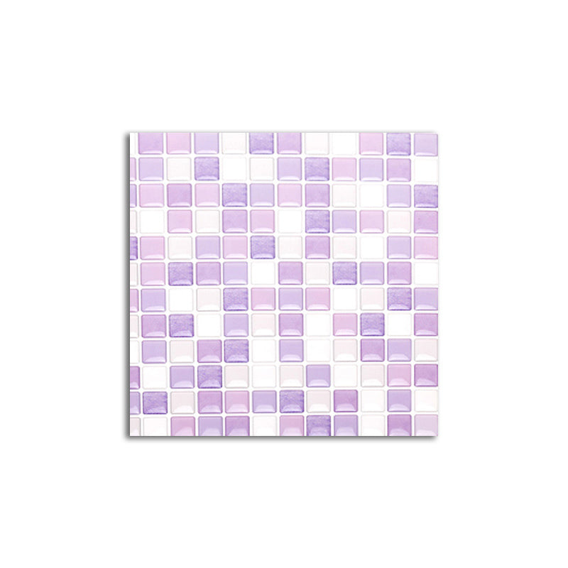 Colorful Mosaic Peel & Stick Tile Water-resistant for Backsplash Wall Light Purple Clearhalo 'Flooring 'Home Improvement' 'home_improvement' 'home_improvement_peel_stick_blacksplash' 'Peel & Stick Backsplash Tile' 'peel_stick_blacksplash' 'Walls & Ceilings' Walls and Ceiling' 7354944