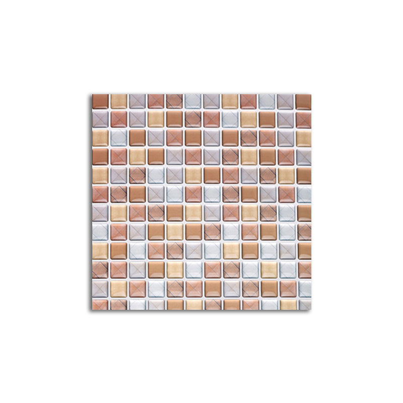 Colorful Mosaic Peel & Stick Tile Water-resistant for Backsplash Wall Brick Red Clearhalo 'Flooring 'Home Improvement' 'home_improvement' 'home_improvement_peel_stick_blacksplash' 'Peel & Stick Backsplash Tile' 'peel_stick_blacksplash' 'Walls & Ceilings' Walls and Ceiling' 7354945