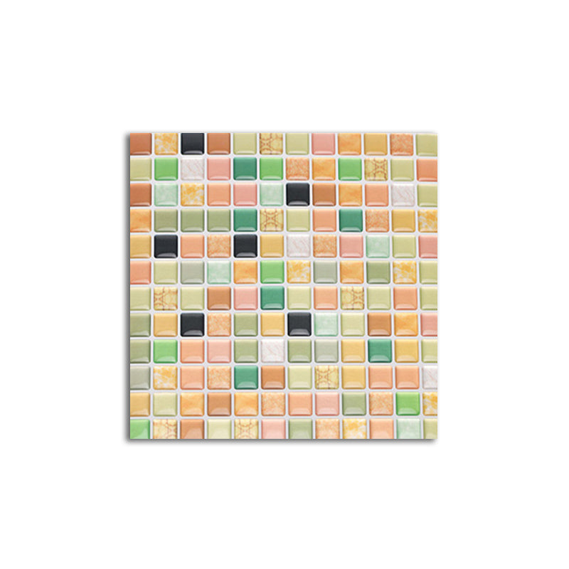 Colorful Mosaic Peel & Stick Tile Water-resistant for Backsplash Wall Light Orange Clearhalo 'Flooring 'Home Improvement' 'home_improvement' 'home_improvement_peel_stick_blacksplash' 'Peel & Stick Backsplash Tile' 'peel_stick_blacksplash' 'Walls & Ceilings' Walls and Ceiling' 7354947
