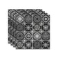 Spanish Pattern Singular Tile Mildew Resistant Peel & Stick Tile for Backsplash Wall Black Clearhalo 'Flooring 'Home Improvement' 'home_improvement' 'home_improvement_peel_stick_blacksplash' 'Peel & Stick Backsplash Tile' 'peel_stick_blacksplash' 'Walls & Ceilings' Walls and Ceiling' 7354974