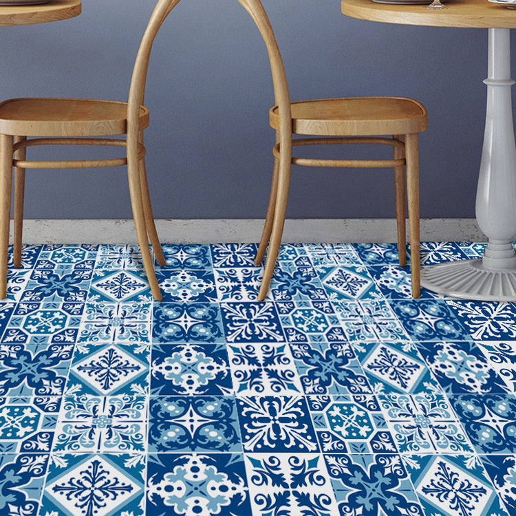 Spanish Pattern Singular Tile Mildew Resistant Peel & Stick Tile for Backsplash Wall Blue 40-Piece Set Clearhalo 'Flooring 'Home Improvement' 'home_improvement' 'home_improvement_peel_stick_blacksplash' 'Peel & Stick Backsplash Tile' 'peel_stick_blacksplash' 'Walls & Ceilings' Walls and Ceiling' 7354975