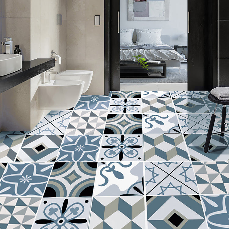 Spanish Pattern Singular Tile Mildew Resistant Peel & Stick Tile for Backsplash Wall Clearhalo 'Flooring 'Home Improvement' 'home_improvement' 'home_improvement_peel_stick_blacksplash' 'Peel & Stick Backsplash Tile' 'peel_stick_blacksplash' 'Walls & Ceilings' Walls and Ceiling' 7354978