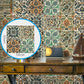 Spanish Pattern Singular Tile Mildew Resistant Peel & Stick Tile for Backsplash Wall Clearhalo 'Flooring 'Home Improvement' 'home_improvement' 'home_improvement_peel_stick_blacksplash' 'Peel & Stick Backsplash Tile' 'peel_stick_blacksplash' 'Walls & Ceilings' Walls and Ceiling' 7354985