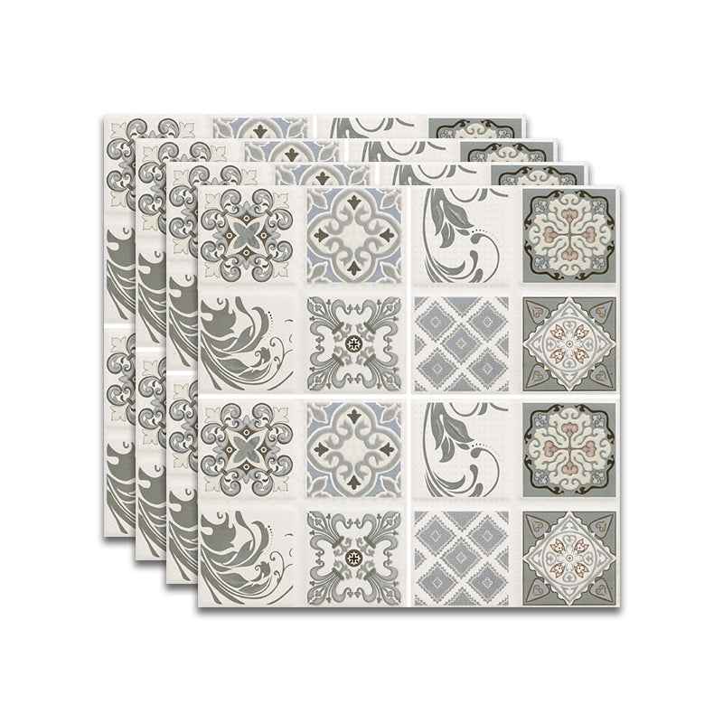 Spanish Pattern Singular Tile Mildew Resistant Peel & Stick Tile for Backsplash Wall Beige Clearhalo 'Flooring 'Home Improvement' 'home_improvement' 'home_improvement_peel_stick_blacksplash' 'Peel & Stick Backsplash Tile' 'peel_stick_blacksplash' 'Walls & Ceilings' Walls and Ceiling' 7354989