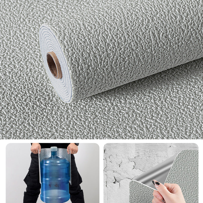 Modern Wall Covering Paneling Textured Wall Interior Water Proof Roll Plank Smoke Gray 393.7" Clearhalo 'Flooring 'Home Improvement' 'home_improvement' 'home_improvement_wall_paneling' 'Wall Paneling' 'wall_paneling' 'Walls & Ceilings' Walls and Ceiling' 7355001