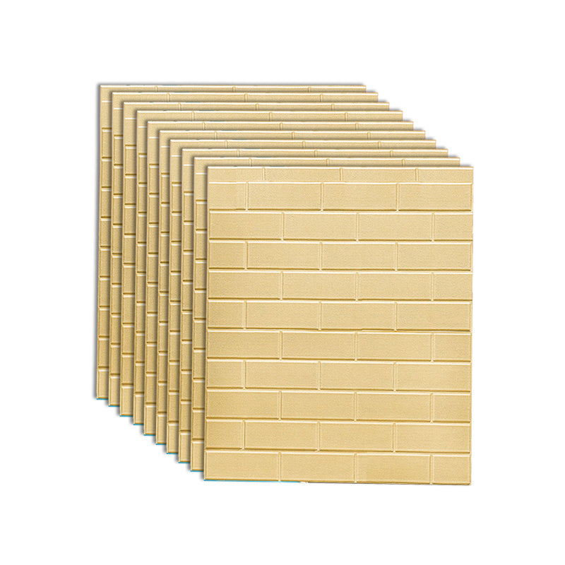 Modern 3D Paneling Smooth Wall Interior Wall Tile Design Plank Beige 10-Piece Set Clearhalo 'Flooring 'Home Improvement' 'home_improvement' 'home_improvement_wall_paneling' 'Wall Paneling' 'wall_paneling' 'Walls & Ceilings' Walls and Ceiling' 7355033