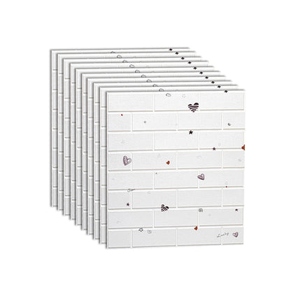 Modern 3D Paneling Smooth Wall Interior Wall Tile Design Plank Red-White 10-Piece Set Clearhalo 'Flooring 'Home Improvement' 'home_improvement' 'home_improvement_wall_paneling' 'Wall Paneling' 'wall_paneling' 'Walls & Ceilings' Walls and Ceiling' 7355044