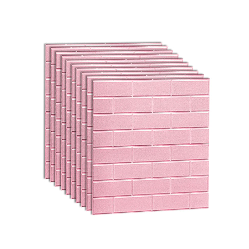 Modern 3D Paneling Smooth Wall Interior Wall Tile Design Plank Light Pink 10-Piece Set Clearhalo 'Flooring 'Home Improvement' 'home_improvement' 'home_improvement_wall_paneling' 'Wall Paneling' 'wall_paneling' 'Walls & Ceilings' Walls and Ceiling' 7355048