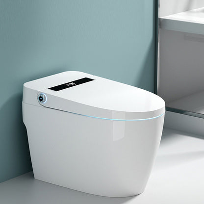 One Piece Toilet Modern Porcelain Floor Mounted Flush Toilet Foot Flush 12" Clearhalo 'Bathroom Remodel & Bathroom Fixtures' 'Home Improvement' 'home_improvement' 'home_improvement_toilets' 'Toilets & Bidets' 'Toilets' 7355693