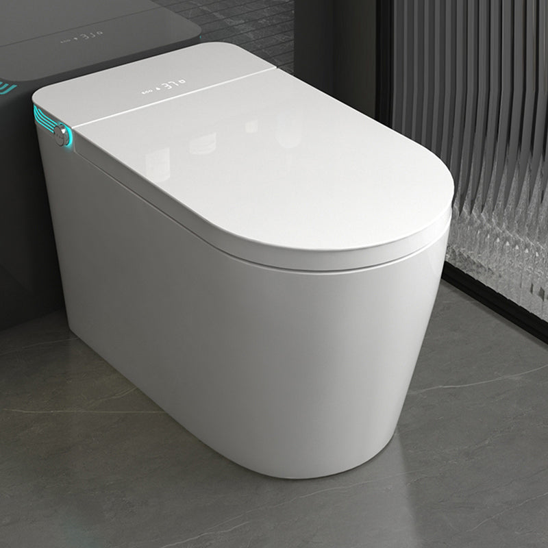 One Piece Toilet Modern Toilet Porcelain Floor Mounted Siphon Jet Flush Toilet White Foot Touch Flush (Standard Configuration) Clearhalo 'Bathroom Remodel & Bathroom Fixtures' 'Home Improvement' 'home_improvement' 'home_improvement_toilets' 'Toilets & Bidets' 'Toilets' 7355734