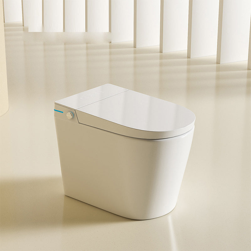 One Piece Toilet Siphon Jet Toilet Modern Porcelain Floor Mounted Flush Toilet White Foot Touch Flush ( Standard) Clearhalo 'Bathroom Remodel & Bathroom Fixtures' 'Home Improvement' 'home_improvement' 'home_improvement_toilets' 'Toilets & Bidets' 'Toilets' 7355750