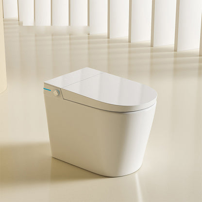 One Piece Toilet Siphon Jet Toilet Modern Porcelain Floor Mounted Flush Toilet White Foot Touch Flush ( Standard) Clearhalo 'Bathroom Remodel & Bathroom Fixtures' 'Home Improvement' 'home_improvement' 'home_improvement_toilets' 'Toilets & Bidets' 'Toilets' 7355750