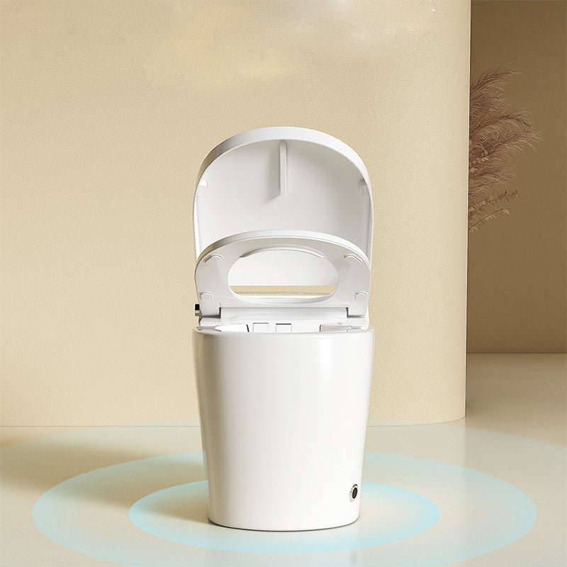 One Piece Toilet Siphon Jet Toilet Modern Porcelain Floor Mounted Flush Toilet White Foot Touch Flush ( Standard) 12" Clearhalo 'Bathroom Remodel & Bathroom Fixtures' 'Home Improvement' 'home_improvement' 'home_improvement_toilets' 'Toilets & Bidets' 'Toilets' 7355751