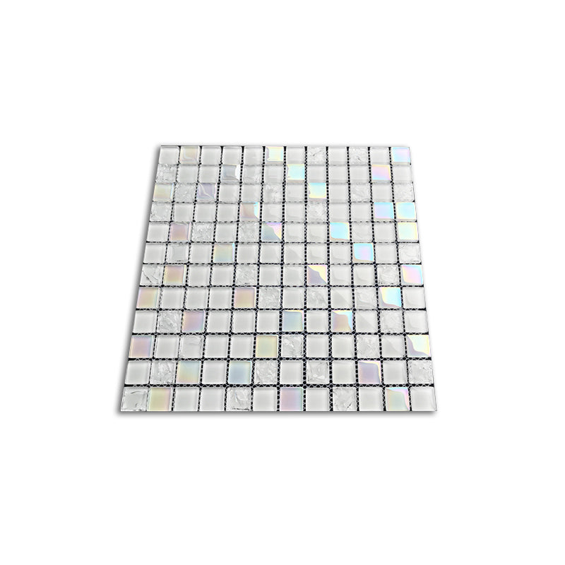 Glass Mosaic Tile Contemporary High Gloss Mosaic Tile with Square Shape Clearhalo 'Floor Tiles & Wall Tiles' 'floor_tiles_wall_tiles' 'Flooring 'Home Improvement' 'home_improvement' 'home_improvement_floor_tiles_wall_tiles' Walls and Ceiling' 7356465