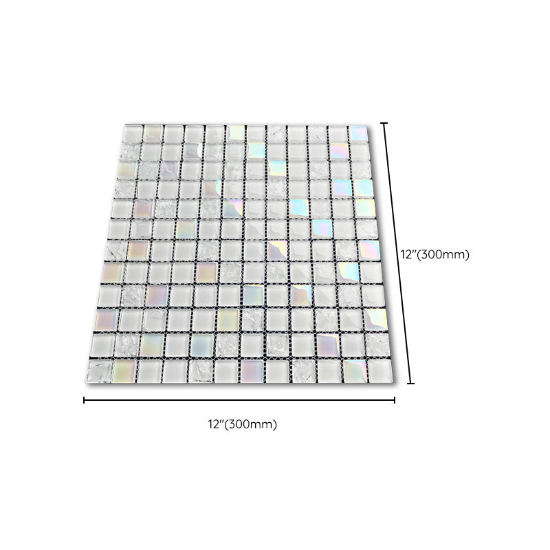 Glass Mosaic Tile Contemporary High Gloss Mosaic Tile with Square Shape Clearhalo 'Floor Tiles & Wall Tiles' 'floor_tiles_wall_tiles' 'Flooring 'Home Improvement' 'home_improvement' 'home_improvement_floor_tiles_wall_tiles' Walls and Ceiling' 7356470
