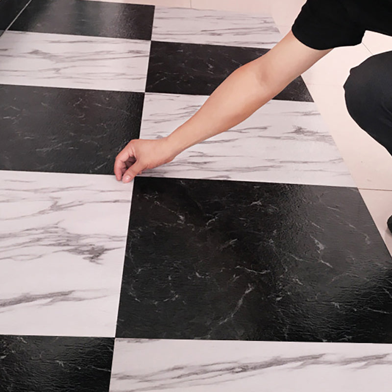 Modern Water Resistant Plastic Floor Fabric Look Square Edge Floor Tiles Clearhalo 'Flooring 'Home Improvement' 'home_improvement' 'home_improvement_vinyl_flooring' 'Vinyl Flooring' 'vinyl_flooring' Walls and Ceiling' 7356505