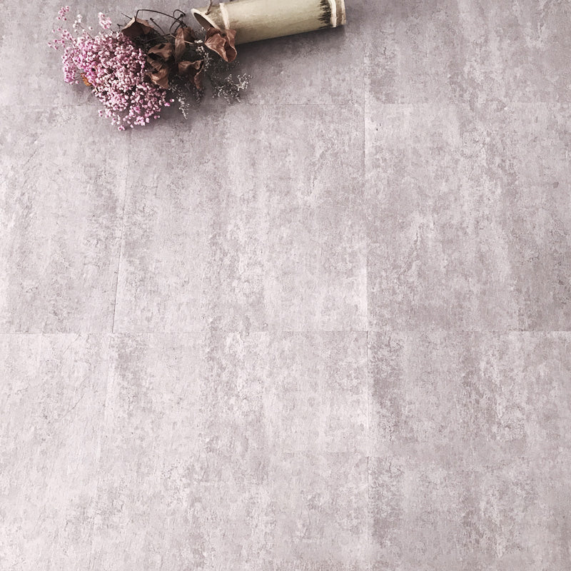 Modern Water Resistant Plastic Floor Fabric Look Square Edge Floor Tiles Cream Gray 53.8 sq ft. - 25 Pieces Clearhalo 'Flooring 'Home Improvement' 'home_improvement' 'home_improvement_vinyl_flooring' 'Vinyl Flooring' 'vinyl_flooring' Walls and Ceiling' 7356510