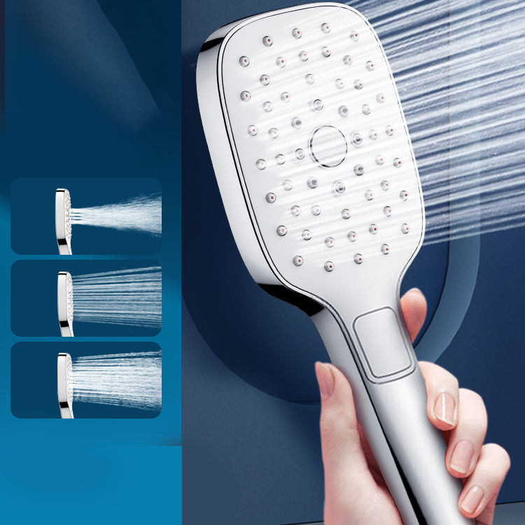 Modern Rectangular Hand Shower Adjustable Spray Pattern Wall-Mount Hand Shower Clearhalo 'Bathroom Remodel & Bathroom Fixtures' 'Home Improvement' 'home_improvement' 'home_improvement_shower_heads' 'Shower Heads' 'shower_heads' 'Showers & Bathtubs Plumbing' 'Showers & Bathtubs' 7356519