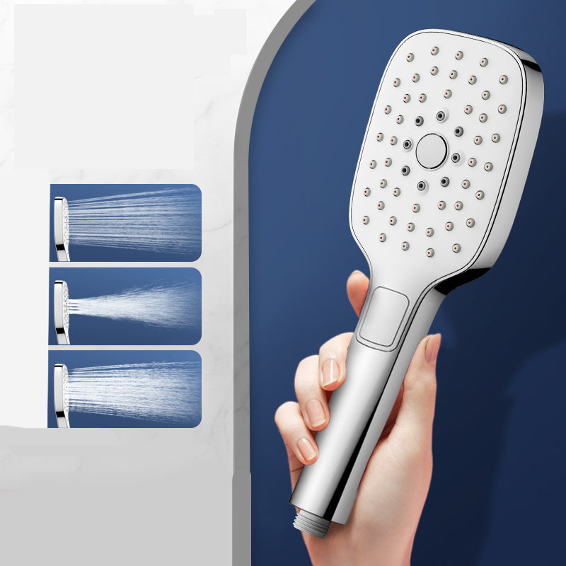 Modern Rectangular Hand Shower Adjustable Spray Pattern Wall-Mount Hand Shower Hand Shower Clearhalo 'Bathroom Remodel & Bathroom Fixtures' 'Home Improvement' 'home_improvement' 'home_improvement_shower_heads' 'Shower Heads' 'shower_heads' 'Showers & Bathtubs Plumbing' 'Showers & Bathtubs' 7356520