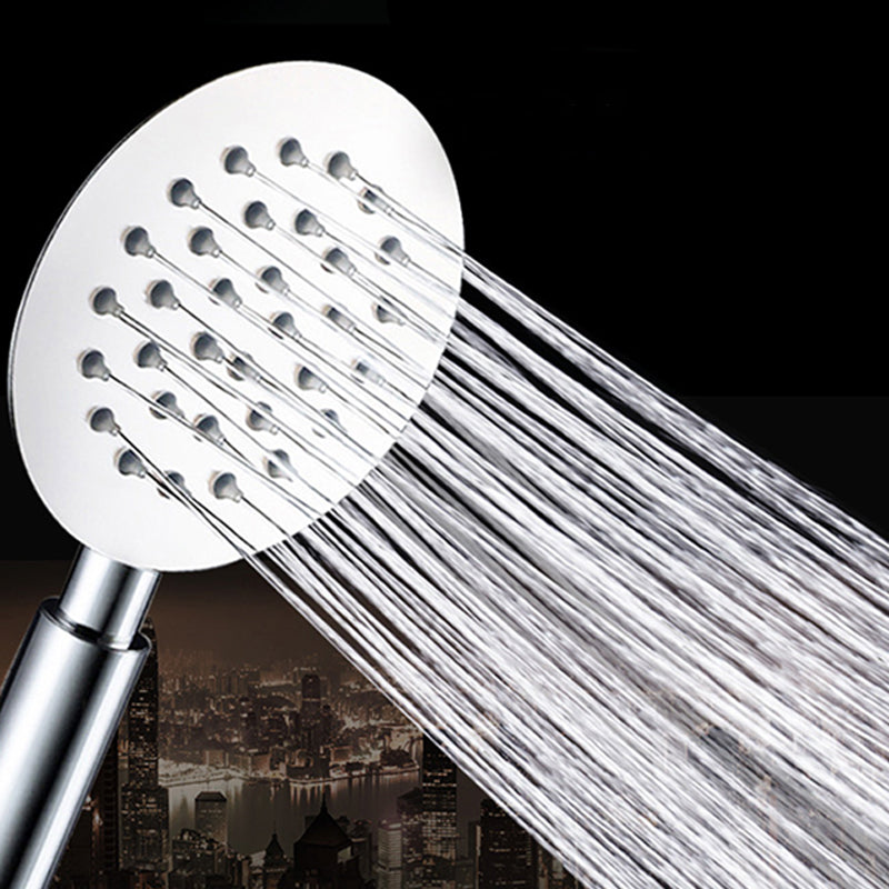 Contemporary Stainless Steel Hand Shower Self-Cleaning Showerhead Clearhalo 'Bathroom Remodel & Bathroom Fixtures' 'Home Improvement' 'home_improvement' 'home_improvement_shower_heads' 'Shower Heads' 'shower_heads' 'Showers & Bathtubs Plumbing' 'Showers & Bathtubs' 7356538