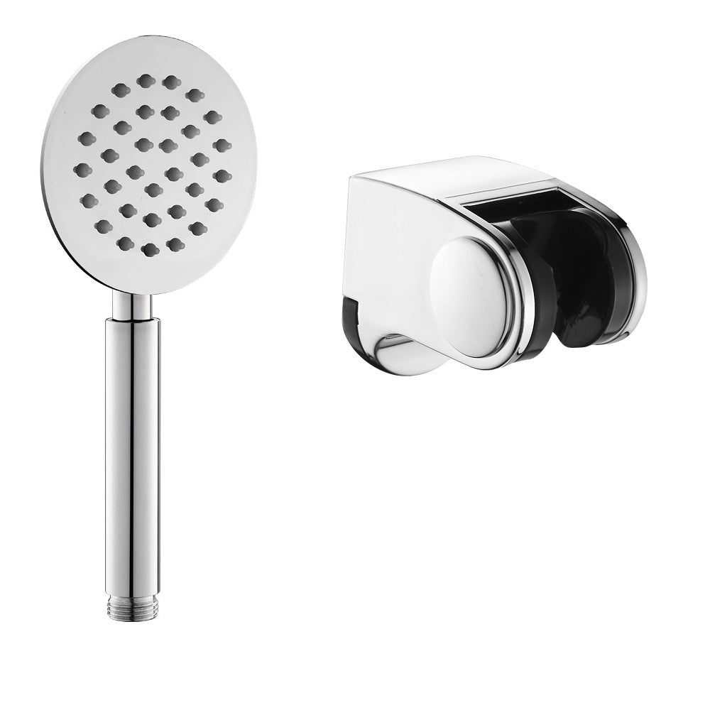 Contemporary Stainless Steel Hand Shower Self-Cleaning Showerhead Round Shower Head with Wall Pedestal Hose not included Clearhalo 'Bathroom Remodel & Bathroom Fixtures' 'Home Improvement' 'home_improvement' 'home_improvement_shower_heads' 'Shower Heads' 'shower_heads' 'Showers & Bathtubs Plumbing' 'Showers & Bathtubs' 7356546