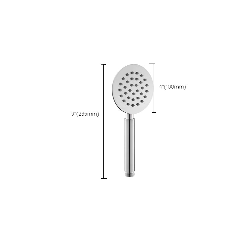 Contemporary Stainless Steel Hand Shower Self-Cleaning Showerhead Clearhalo 'Bathroom Remodel & Bathroom Fixtures' 'Home Improvement' 'home_improvement' 'home_improvement_shower_heads' 'Shower Heads' 'shower_heads' 'Showers & Bathtubs Plumbing' 'Showers & Bathtubs' 7356551