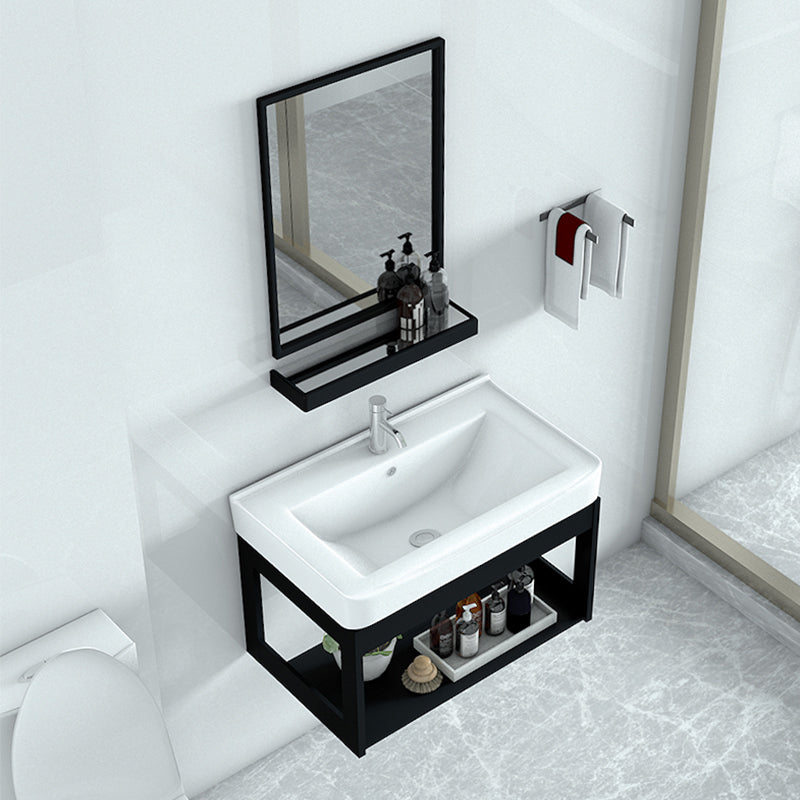 Modern Bathroom Vanity Set Wall Mount Single-Sink Bathroom Sink Vanity Clearhalo 'Bathroom Remodel & Bathroom Fixtures' 'Bathroom Vanities' 'bathroom_vanities' 'Home Improvement' 'home_improvement' 'home_improvement_bathroom_vanities' 7356764