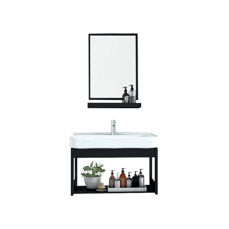 Modern Bathroom Vanity Set Wall Mount Single-Sink Bathroom Sink Vanity Clearhalo 'Bathroom Remodel & Bathroom Fixtures' 'Bathroom Vanities' 'bathroom_vanities' 'Home Improvement' 'home_improvement' 'home_improvement_bathroom_vanities' 7356768