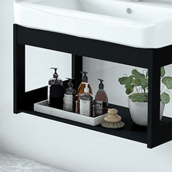 Modern Bathroom Vanity Set Wall Mount Single-Sink Bathroom Sink Vanity Clearhalo 'Bathroom Remodel & Bathroom Fixtures' 'Bathroom Vanities' 'bathroom_vanities' 'Home Improvement' 'home_improvement' 'home_improvement_bathroom_vanities' 7356771