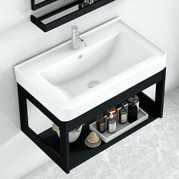 Modern Bathroom Vanity Set Wall Mount Single-Sink Bathroom Sink Vanity Clearhalo 'Bathroom Remodel & Bathroom Fixtures' 'Bathroom Vanities' 'bathroom_vanities' 'Home Improvement' 'home_improvement' 'home_improvement_bathroom_vanities' 7356779
