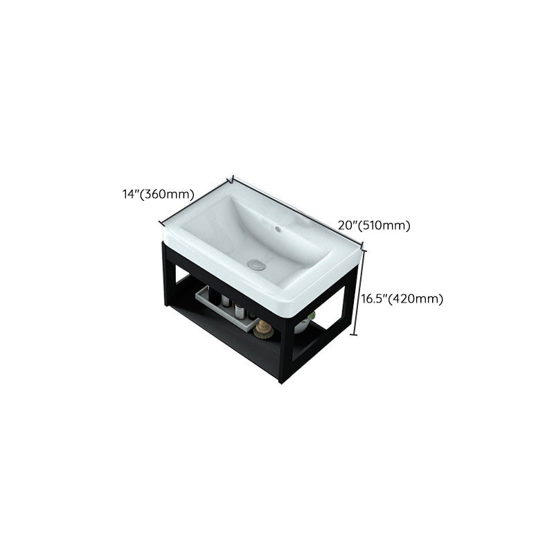 Modern Bathroom Vanity Set Wall Mount Single-Sink Bathroom Sink Vanity Clearhalo 'Bathroom Remodel & Bathroom Fixtures' 'Bathroom Vanities' 'bathroom_vanities' 'Home Improvement' 'home_improvement' 'home_improvement_bathroom_vanities' 7356788