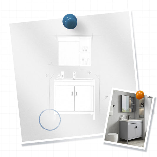 Modern Bathroom Vanity Set Freestanding Single-Sink Bathroom Sink Vanity Clearhalo 'Bathroom Remodel & Bathroom Fixtures' 'Bathroom Vanities' 'bathroom_vanities' 'Home Improvement' 'home_improvement' 'home_improvement_bathroom_vanities' 7356865