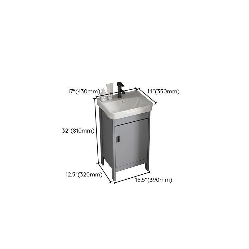 Modern Bathroom Vanity Set Freestanding Single-Sink Bathroom Sink Vanity Clearhalo 'Bathroom Remodel & Bathroom Fixtures' 'Bathroom Vanities' 'bathroom_vanities' 'Home Improvement' 'home_improvement' 'home_improvement_bathroom_vanities' 7356873