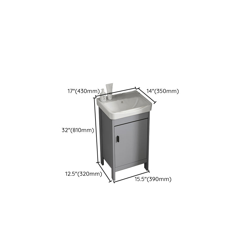 Modern Bathroom Vanity Set Freestanding Single-Sink Bathroom Sink Vanity Clearhalo 'Bathroom Remodel & Bathroom Fixtures' 'Bathroom Vanities' 'bathroom_vanities' 'Home Improvement' 'home_improvement' 'home_improvement_bathroom_vanities' 7356891