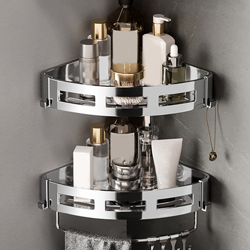 Minimalism Bathroom Accessories Hardware Set Bath Shelf Bathroom Accessory Kit Towel Bar Included 2 Piece Set Triangle Clearhalo 'Bathroom Hardware Sets' 'Bathroom Hardware' 'Bathroom Remodel & Bathroom Fixtures' 'bathroom_hardware_sets' 'Home Improvement' 'home_improvement' 'home_improvement_bathroom_hardware_sets' 7356922