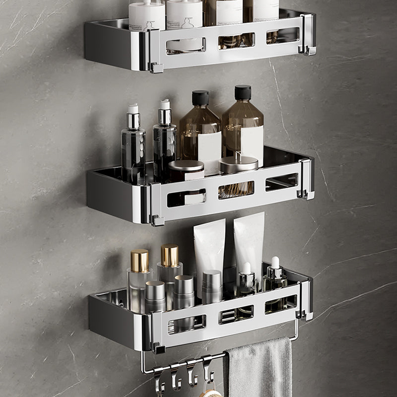 Minimalism Bathroom Accessories Hardware Set Bath Shelf Bathroom Accessory Kit Towel Bar Included 3 Piece Set Rectangle Clearhalo 'Bathroom Hardware Sets' 'Bathroom Hardware' 'Bathroom Remodel & Bathroom Fixtures' 'bathroom_hardware_sets' 'Home Improvement' 'home_improvement' 'home_improvement_bathroom_hardware_sets' 7356934
